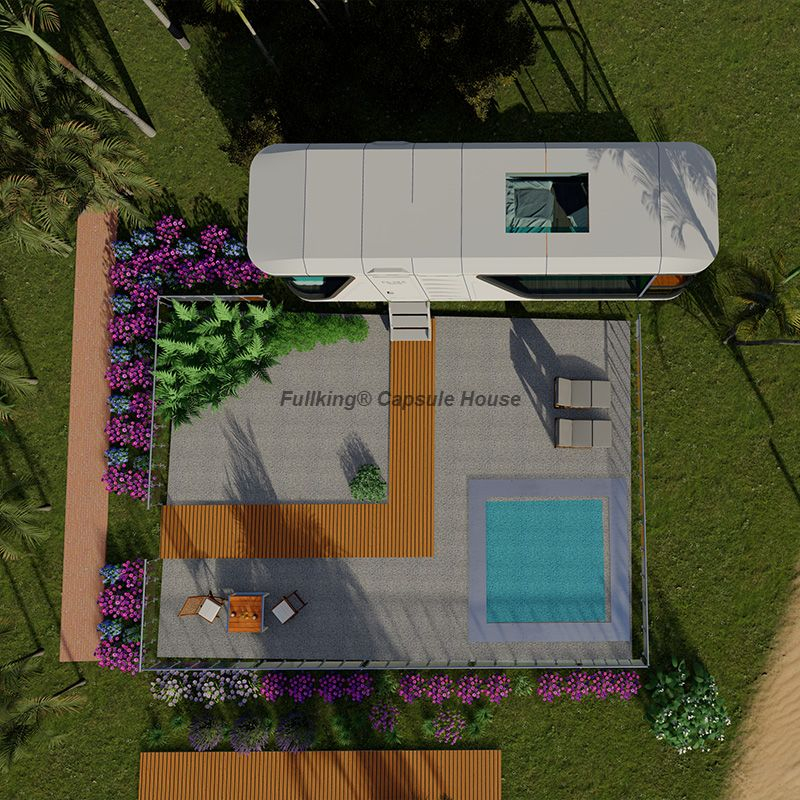 Luxurious Space Capsule House with Galvanized Steel Structure and High-End Aluminum Alloy Doors and Windows