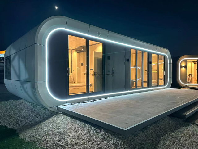 Apple Cabin House 2layer Luxury Elegant Modular Apple Cabin Tiny Pod Coffee