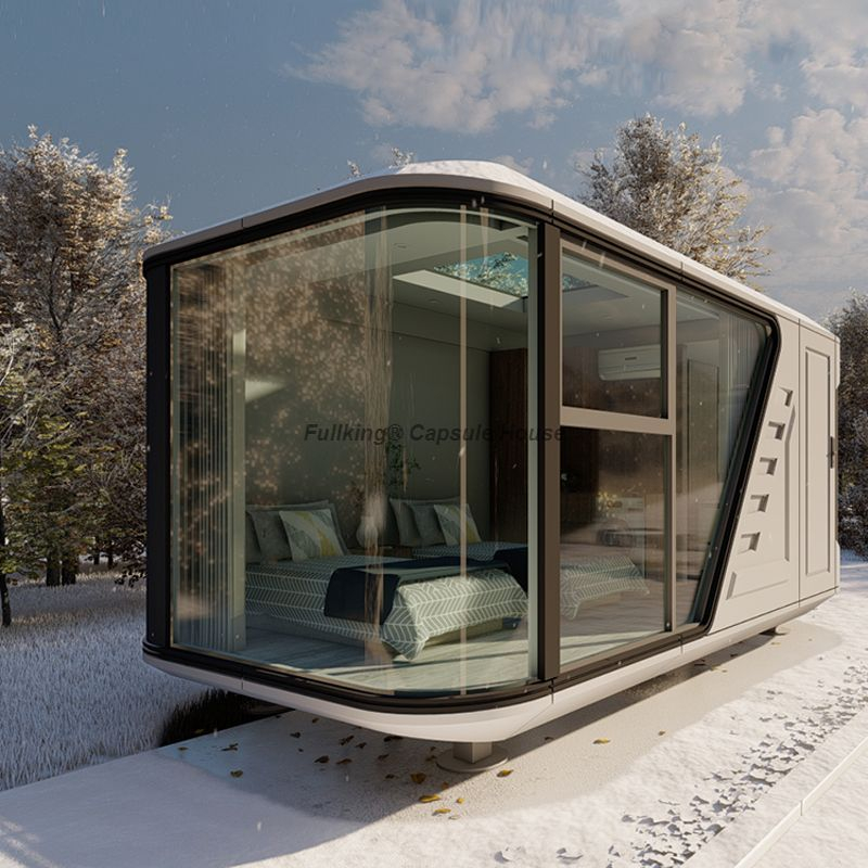 Micro Villa Hotel Sun Room Space Capsule Inspired Prefab House with Scenic Mobile Home Design Apple Warehouse Manufacturers