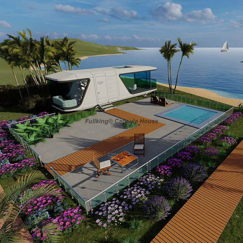 Luxurious Space Capsule House with Galvanized Steel Structure and High-End Aluminum Alloy Doors and Windows