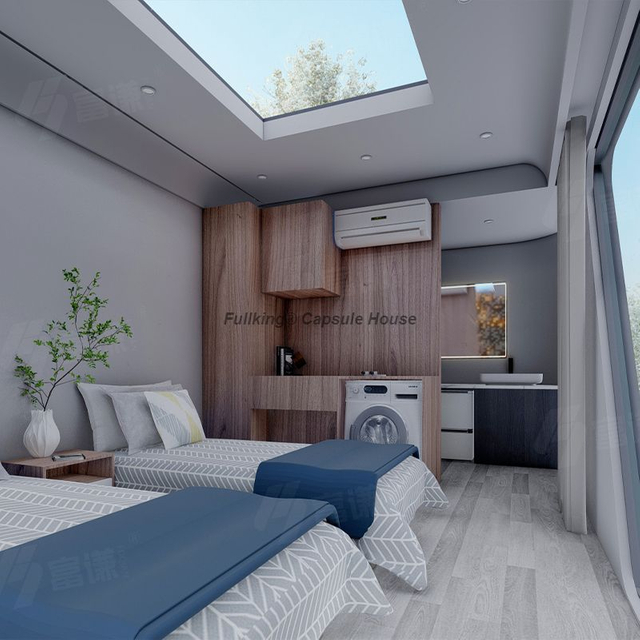 Luxury Prefabricated Pod Shaped Prefabricated Movable Steel Structure Container Home Apple Cabin Kit Home for Sale