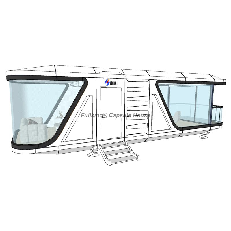 FULLKING Space Capsule House Manufacture with one bedroom +one bathroom+one balcony