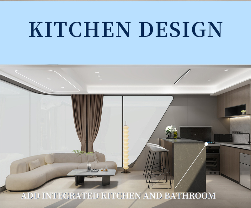 Smart Tiny Space Capsule House/home Mobile Cabin Houses Two Bedrooms with Kitchen 