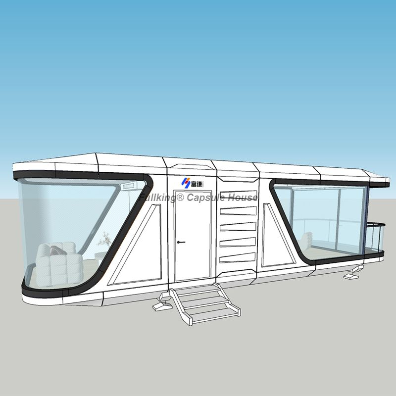 FULLKING Space Capsule House Manufacture with one bedroom +one bathroom+one balcony